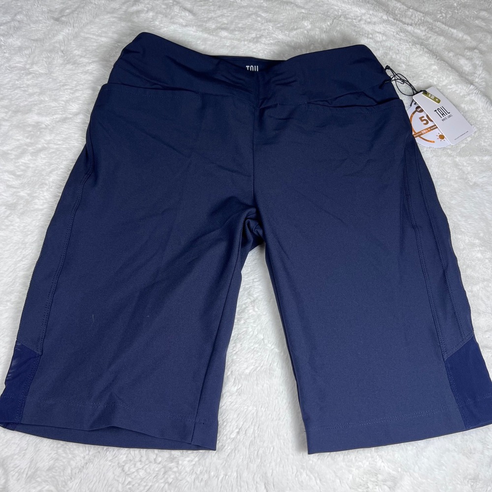 TAIL White Label Navy Blue UPF 50 Activewear Shorts Mesh Inserts Style Size 2
